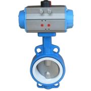 Затвор дисковый поворотный HORNHOF HB303 PTFE, DN125, PN16, с пневмоприводом двойного действия