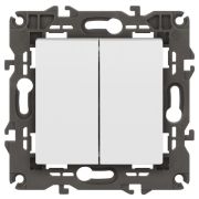 Выключатель 2-кл. Elegance 14-1104-01М 250В 10АХ матов. бел. Эра Б0065797